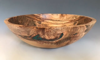 Ambrosia Maple Bowl with Malachite Inlay